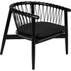 Noir Hector Chair, Charcoal Black - Sungkai/Mindi, 25.5" W