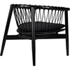 Noir Hector Chair, Charcoal Black - Sungkai/Mindi, 25.5" W