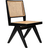 Noir Joseph Side Chair, Charcoal Black - Teak, 19.5" W