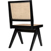 Noir Joseph Side Chair, Charcoal Black - Teak, 19.5" W