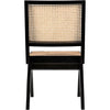 Noir Joseph Side Chair, Charcoal Black - Teak, 19.5" W