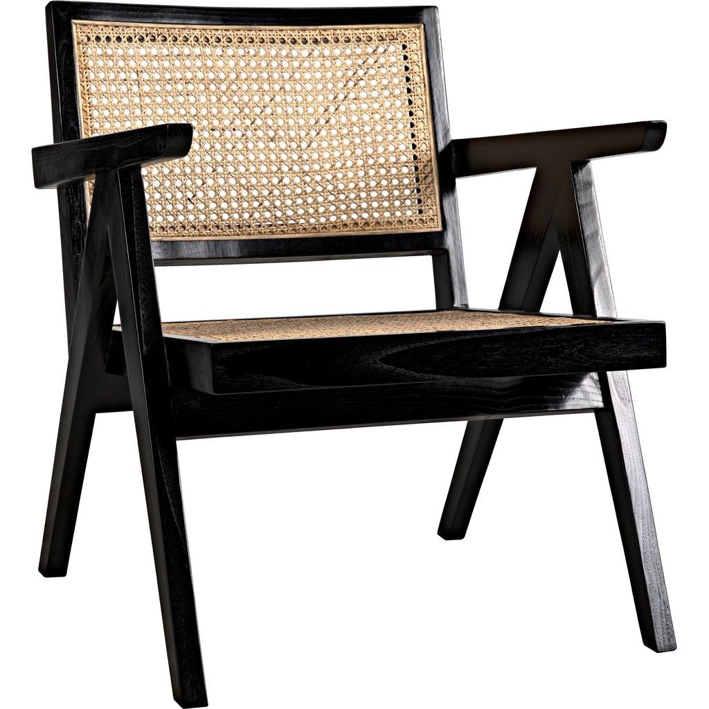 Primary vendor image of Noir James Relax Chair, Charcoal Black - Sungkai/Mindi & Caning, 24" W