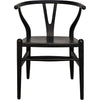 Noir Zola Dining Chair, Charcoal Black - Sungkai/Mindi, 22" W