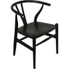 Noir Zola Dining Chair, Charcoal Black - Sungkai/Mindi, 22" W