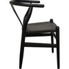 Noir Zola Dining Chair, Charcoal Black - Sungkai/Mindi, 22" W