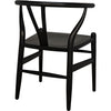 Noir Zola Dining Chair, Charcoal Black - Sungkai/Mindi, 22" W