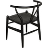 Noir Zola Dining Chair, Charcoal Black - Sungkai/Mindi, 22" W