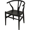 Noir Zola Dining Chair, Charcoal Black - Sungkai/Mindi, 22" W