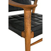 Noir Garibaldi Chair - Teak & Leather, 25" W