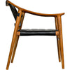 Noir Garibaldi Chair - Teak & Leather, 25" W