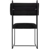 Noir Daisy Chair - Metal & Black Cotton, 20" W