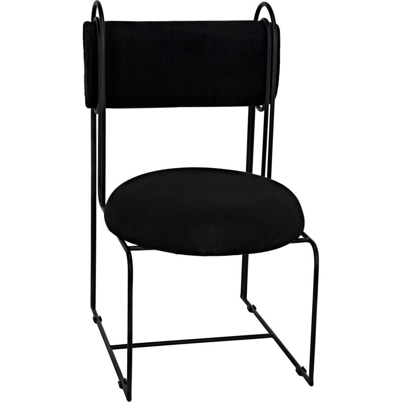 Primary vendor image of Noir Daisy Chair - Metal & Black Cotton, 20