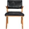 Noir Dolores Chair, Teak w/ Leather, 21.5" W