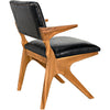 Noir Dolores Chair, Teak w/ Leather, 21.5" W