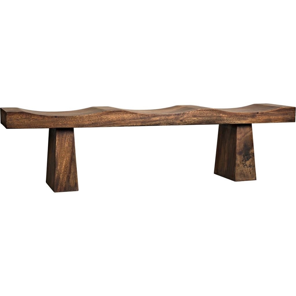 Noir Shibumi Bench, Munggur Wood, 70" W