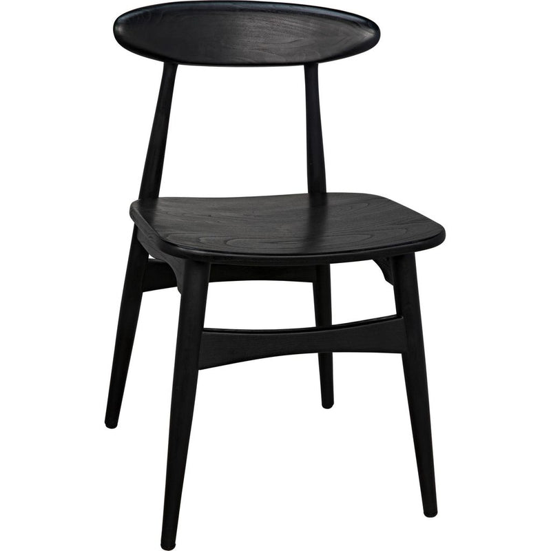 Primary vendor image of Noir Surf Dining Chair, Charcoal Black - Sungkai/Mindi, 17.5