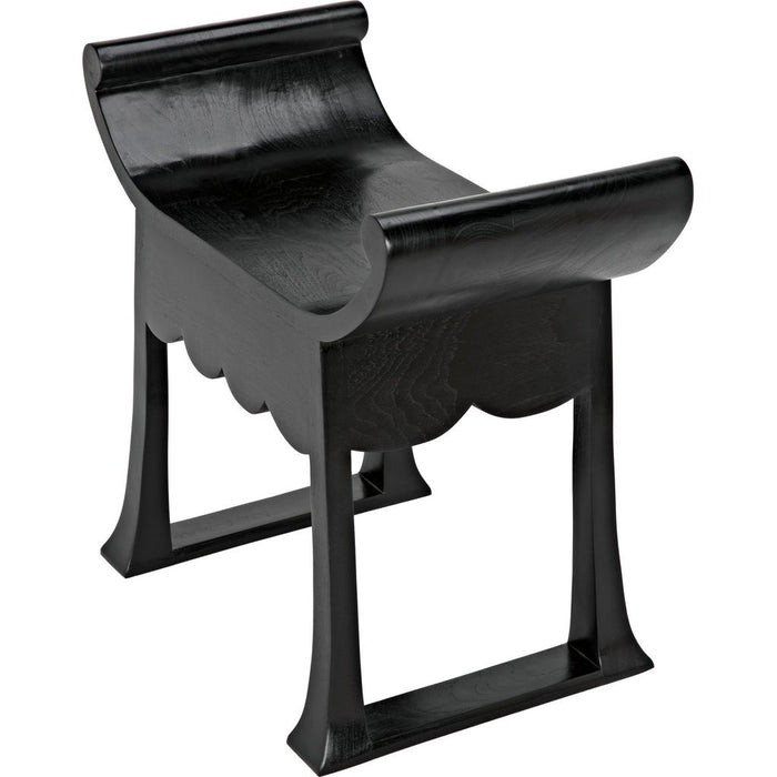 Noir Wey Stool, Charcoal Black - Mindi, 26" W