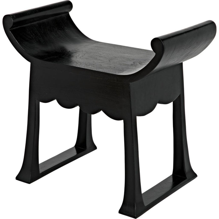 Noir Wey Stool, Charcoal Black - Mindi, 26" W