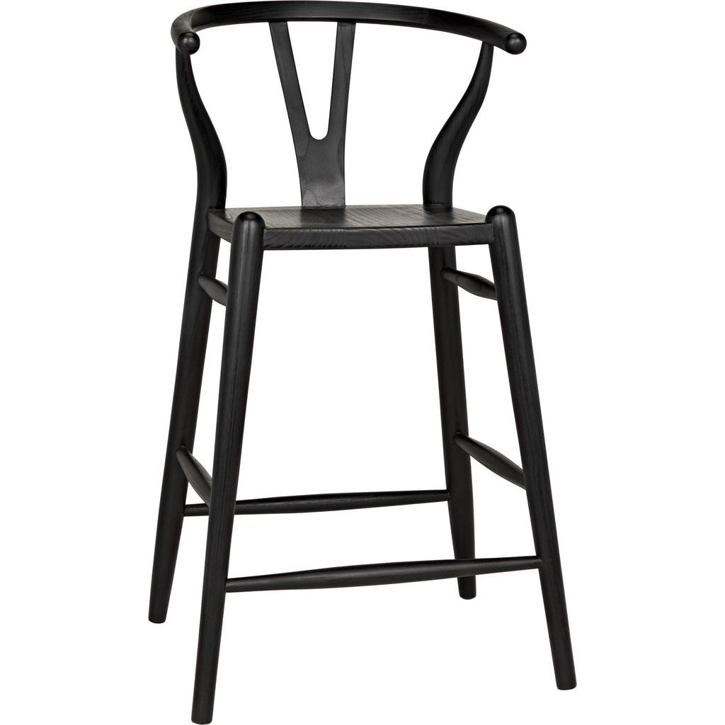 Primary vendor image of Noir Zola Counter Stool, Charcoal Black - Sungkai/Mindi, 21" W