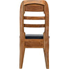 Noir Laila Dining Chair, Teak w/ Leather, 19" W