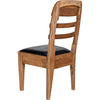 Noir Laila Dining Chair, Teak w/ Leather, 19" W