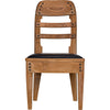 Noir Laila Dining Chair, Teak w/ Leather, 19" W