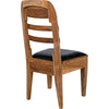 Noir Laila Dining Chair, Teak w/ Leather, 19" W