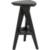 Noir Twist Counter Stool, Charcoal Black - Sungkai/Mindi, 13.5" W