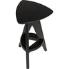 Noir Twist Counter Stool, Charcoal Black - Sungkai/Mindi, 13.5" W