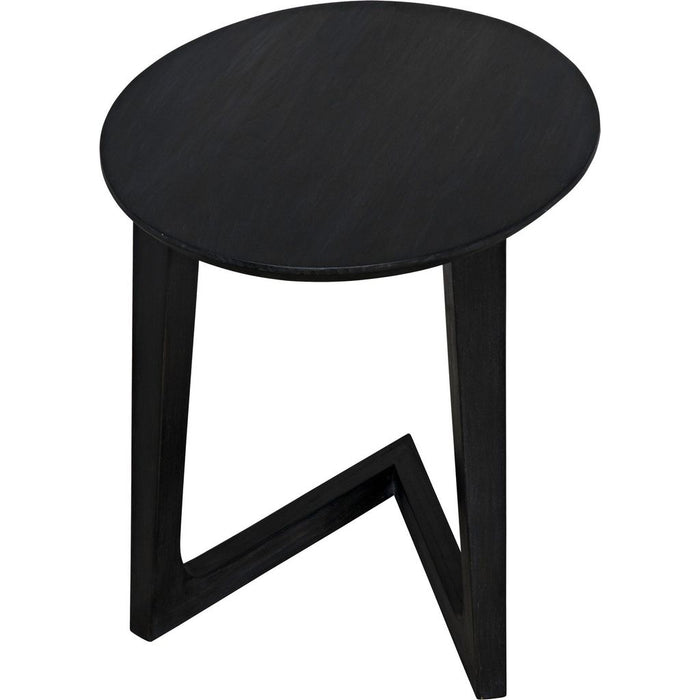 Noir Cantilever Table, Charcoal Black - Mindi, 17.5"