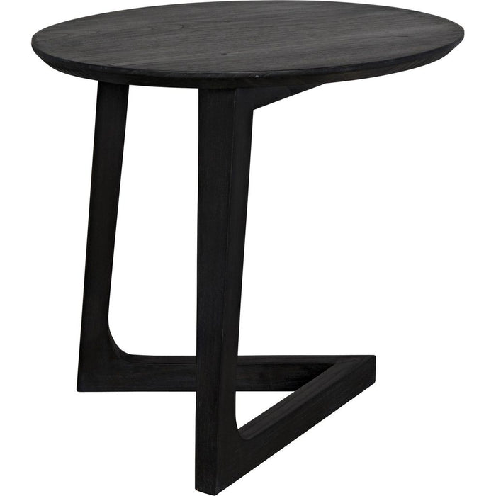 Noir Cantilever Table, Charcoal Black - Mindi, 17.5"