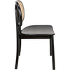 Noir Brahms Dining Chair, Charcoal Black w/ Caning, 20" W