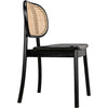 Noir Brahms Dining Chair, Charcoal Black w/ Caning, 20" W