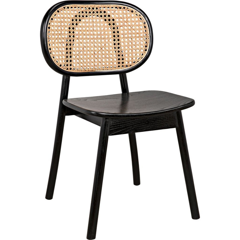 Primary vendor image of Noir Brahms Dining Chair, Charcoal Black w/ Caning, 20