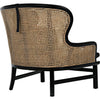 Noir Marabu Chair, Charcoal Black w/ Leather, 37" W