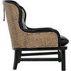 Noir Marabu Chair, Charcoal Black w/ Leather, 37" W