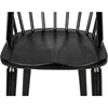 Noir Gloster Bar Chair, Charcoal Black - Sungkai/Mindi, 18" W