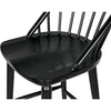 Noir Gloster Bar Chair, Charcoal Black - Sungkai/Mindi, 18" W