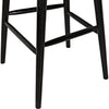 Noir Gloster Bar Chair, Charcoal Black - Sungkai/Mindi, 18" W