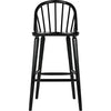 Noir Gloster Bar Chair, Charcoal Black - Sungkai/Mindi, 18" W