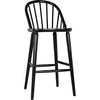 Noir Gloster Bar Chair, Charcoal Black - Sungkai/Mindi, 18" W