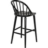 Noir Gloster Bar Chair, Charcoal Black - Sungkai/Mindi, 18" W