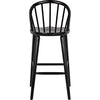 Noir Gloster Bar Chair, Charcoal Black - Sungkai/Mindi, 18" W