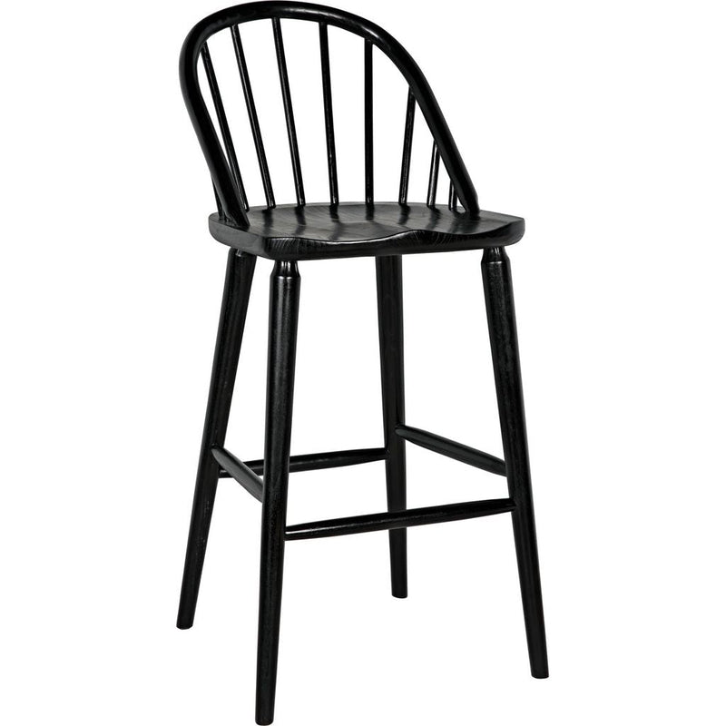 Primary vendor image of Noir Gloster Bar Chair, Charcoal Black - Sungkai/Mindi, 18