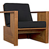 Noir Ungaro Chair, Teak, 28" W