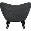 Noir Valerie Chair w/ Grey Fabric, 31" W