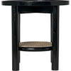 Noir Hide Away Side Table, Charcoal Black - Mindi & Caning, 19.5"