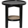 Noir Hide Away Side Table, Charcoal Black - Mindi & Caning, 19.5"