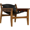 Noir Nomo Chair, Teak w/ Leather, 28" W