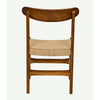 Noir Shagira Dining Chair, Teak w/ Woven Rope, 20" W